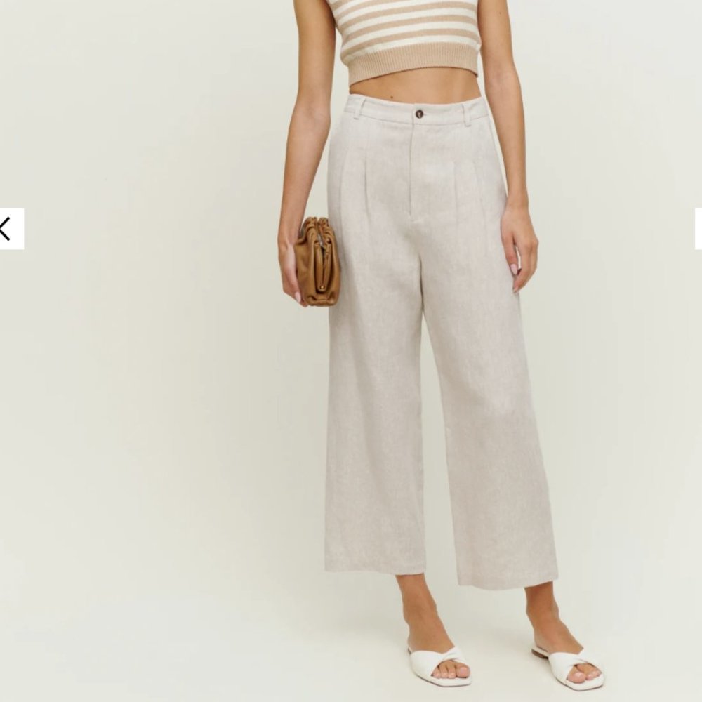 Reformation Genevieve Linen Pant Size 6